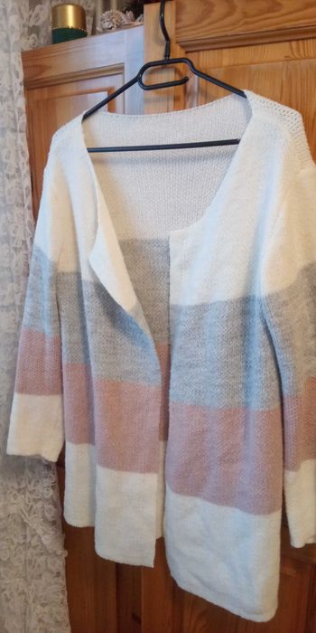 Sweter damski kardigan rękaw 3/4