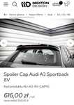 Spoiler lotka audi a3 8v sportback