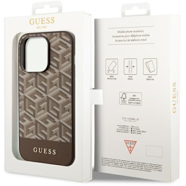 Etui Ochronne Guess GCube Stripes MagSafe dla iPhone 14 Pro 6.1"