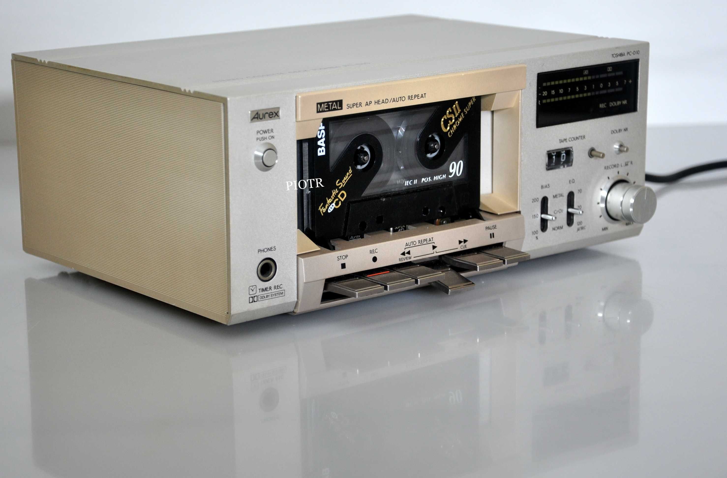 Unikatowy magnetofon AUREX wykonany dla Toshiby PC-D10.Biały Kruk.hifi