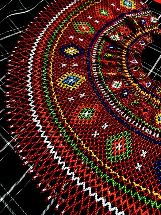 Криза, кольє, силянка, кривулька, виріб з бісеру, етно виріб