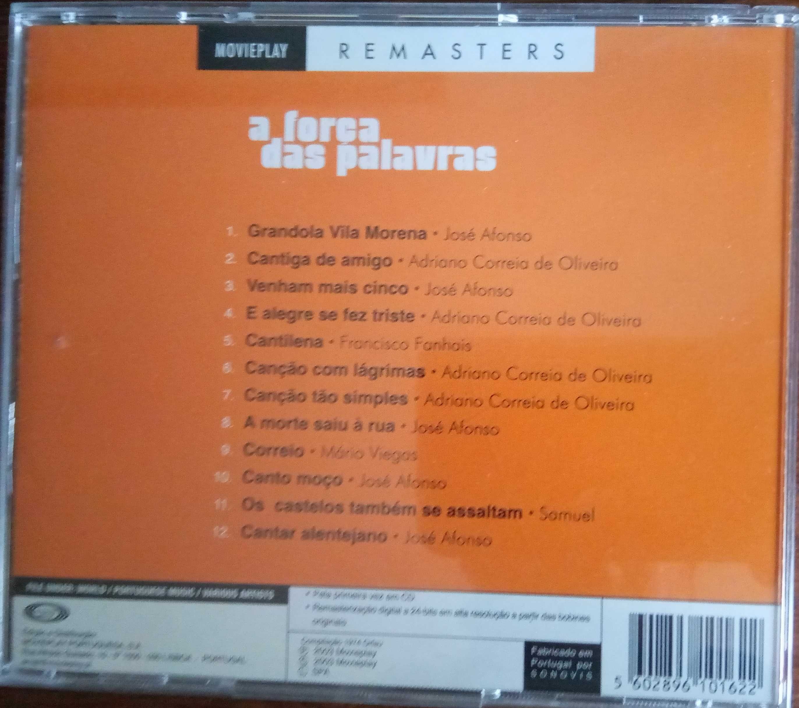 José Afonso +Adriano + Fanhais, etc. - - - - A Força das Palavras - LP