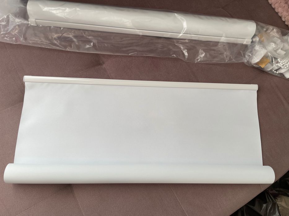 Nowe białe rolety okno, balkon drzwi 2 sztuki