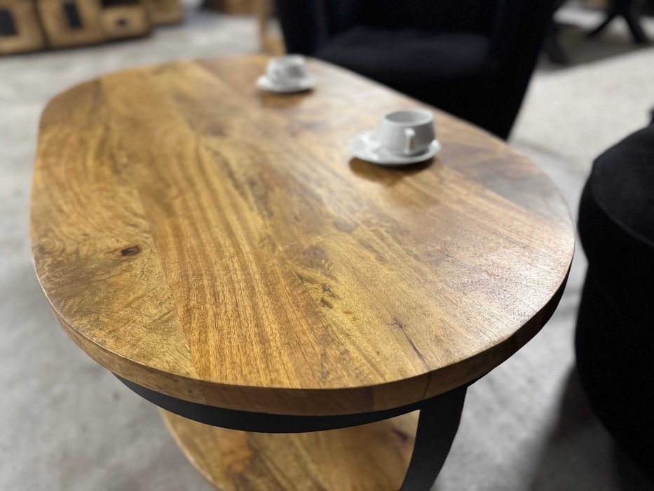 Wyjatkowy Eliptyczny stolik do salonu, kawowy... styl LOFT  nowy F-Vat