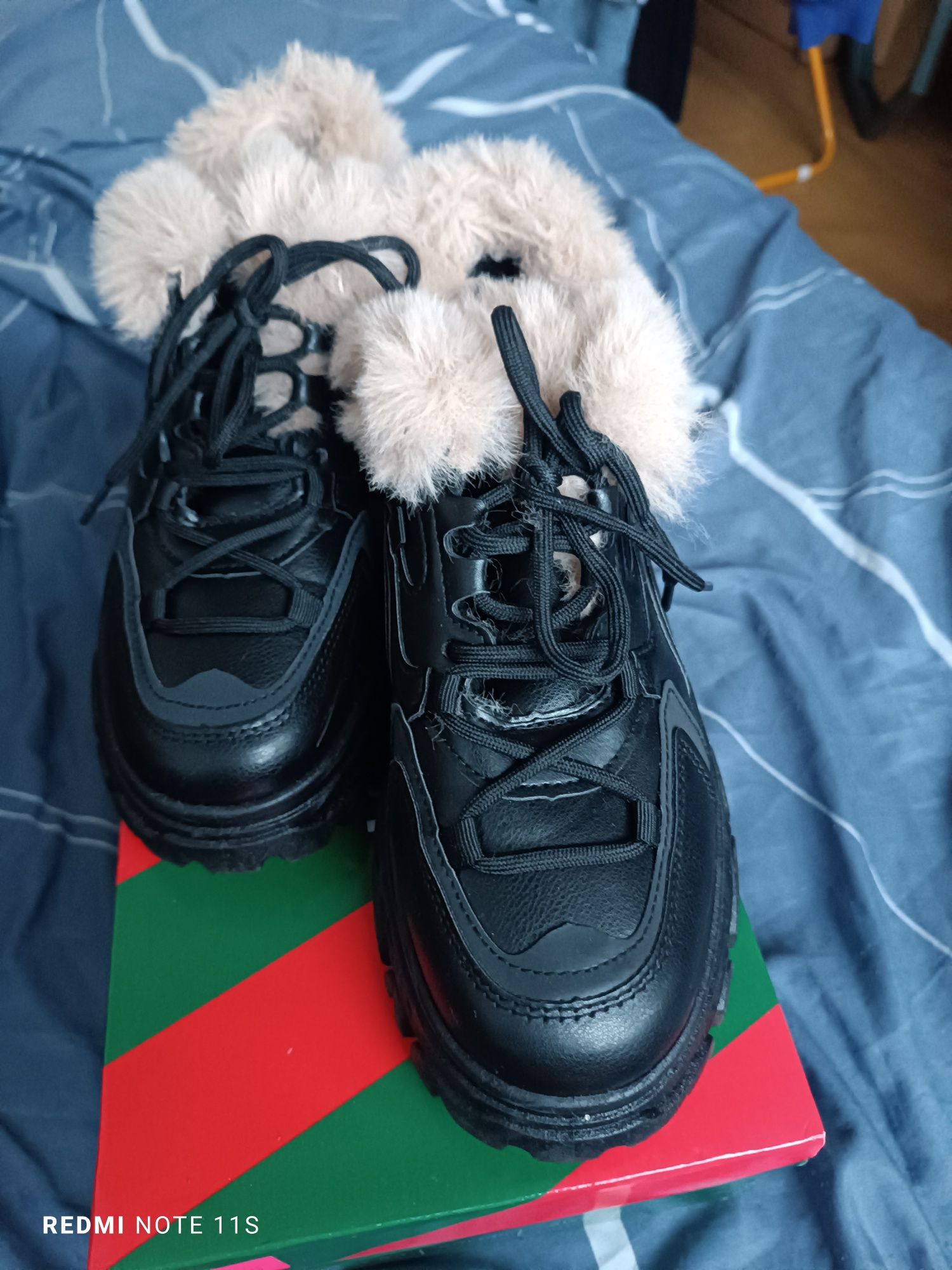 Buty zimowe z futerkiem