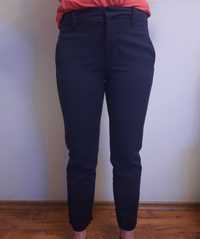 Chinosy eleganckie spodnie bawełniane granatowe chinos Zara Woman S 36