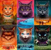 Wojownicy Erin Hunter tomy 1-6 Zestaw/ pierwsza seria