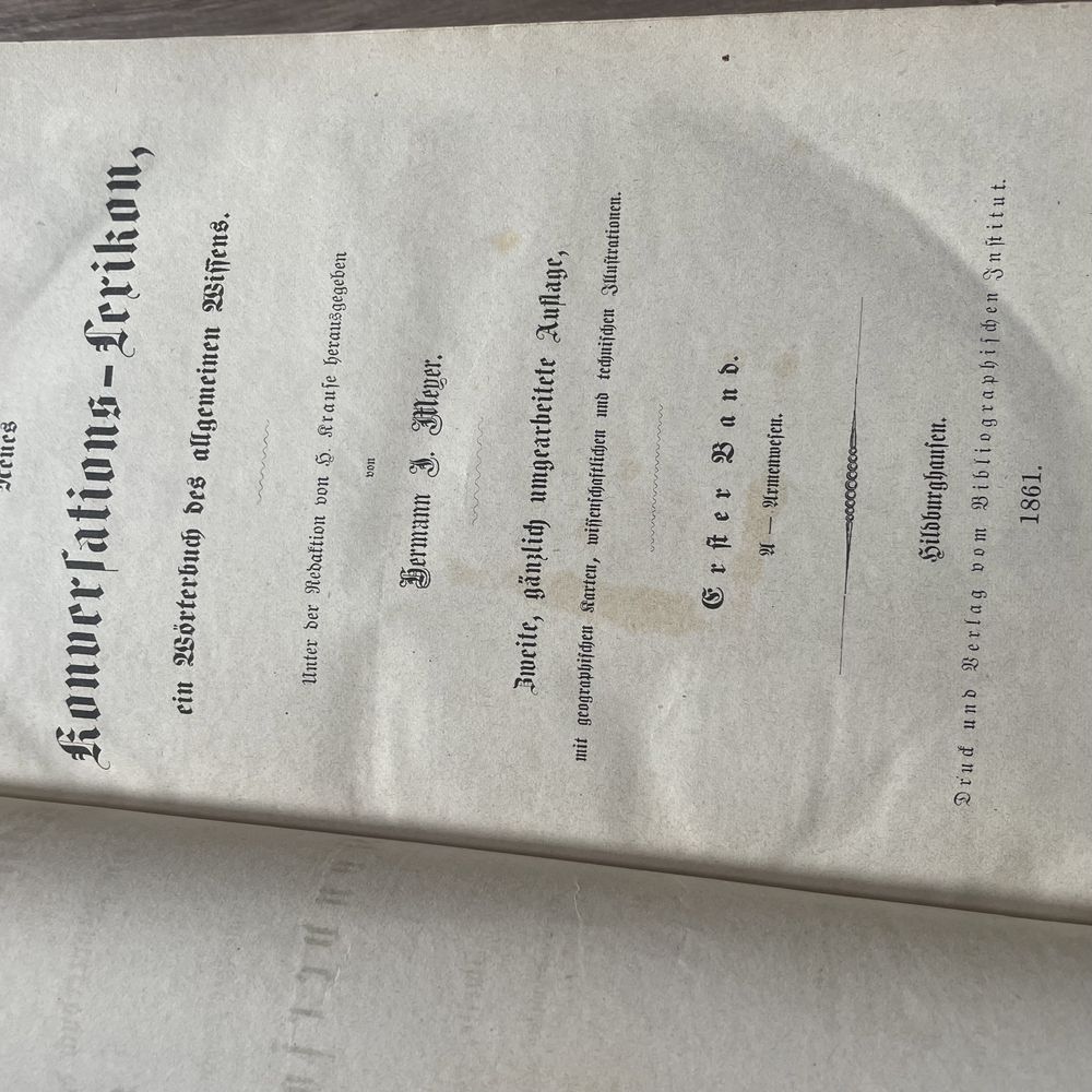 Meyers konversationx lexikon 1861 14 tomów encyklopedia niemcy