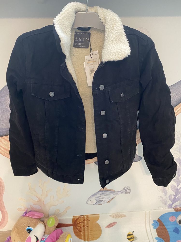 Джинсова куртка тепла,шерпа primark