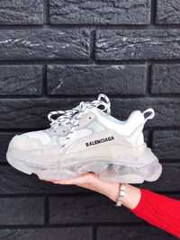 Buty Balenciaga Triple S clear sole white