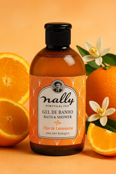Gel de Banho Nally 1 L – Flor de Laranjeira & Mel Biológico