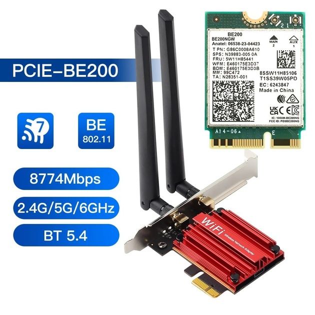 Wi-Fi/Bluetooth адаптер TelDaykemei  WI-FI 7 BE200