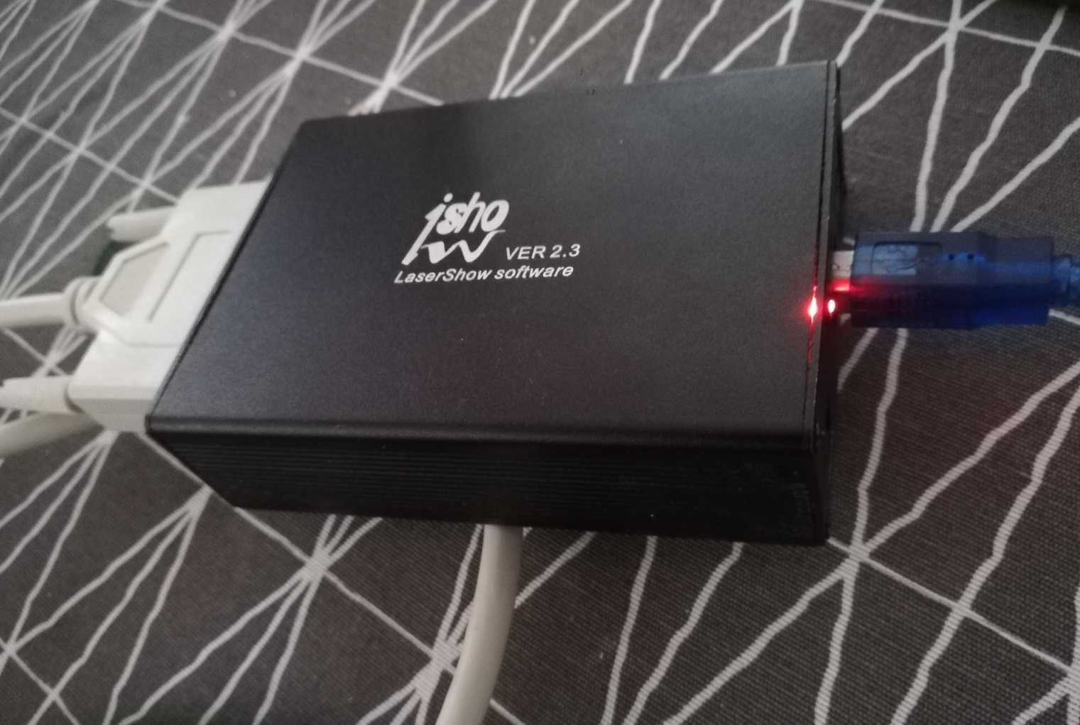 kontroler iLDA Ishow 2.3 płyta, kabel DB25 lasershow plus netbook