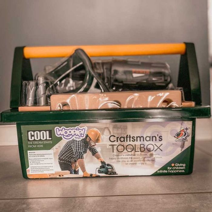 Duża Skrzynka z Narzędziami dla Dzieci Zestaw Majsterkowicza