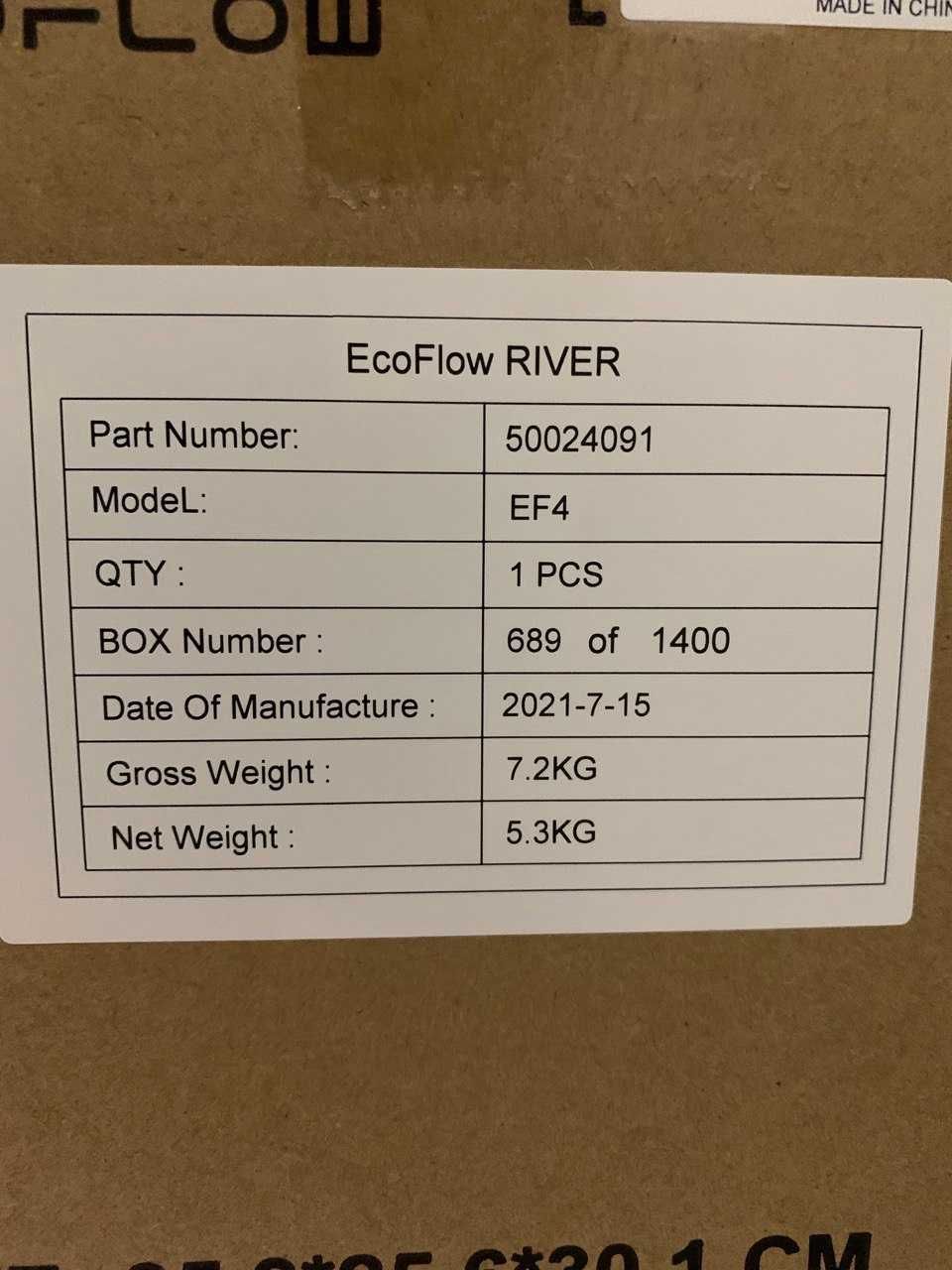 EcoFlow RIVER (600w, 288Wh, 220v) Зарядна станція В наявності