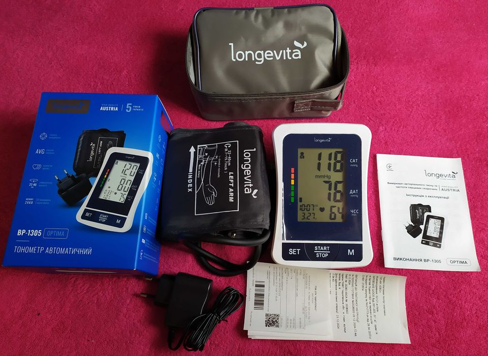 Тонометр Longevita ВР-1305 ГАРАНТІЯ до: 23.12.2029 року!!!