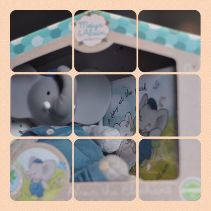 Zabawka/GRYZAK/KSIĄŻECZKA/SłonikALVIN/Organic/ECOMaluszek/naPrezent