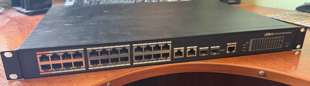 Гігабітний poe комутатор 24 порти керований Dahua PFS4226-24ET-360 POE