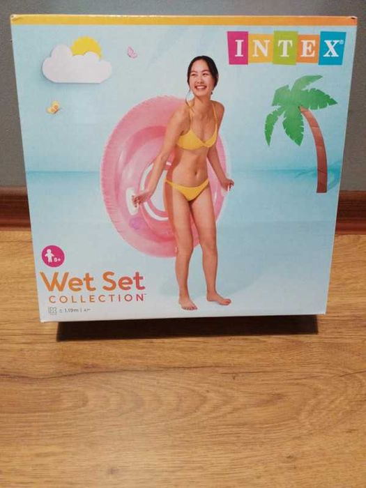 Nadmuchiwany fotel koło z dnem intex nad wodę basen