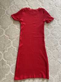 Sukienka M Sugarfree czerwona stan idealny baweł