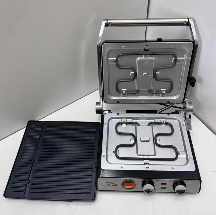 Прижимной электрический гриль 3500 Вт Zepline со съемными пластинами