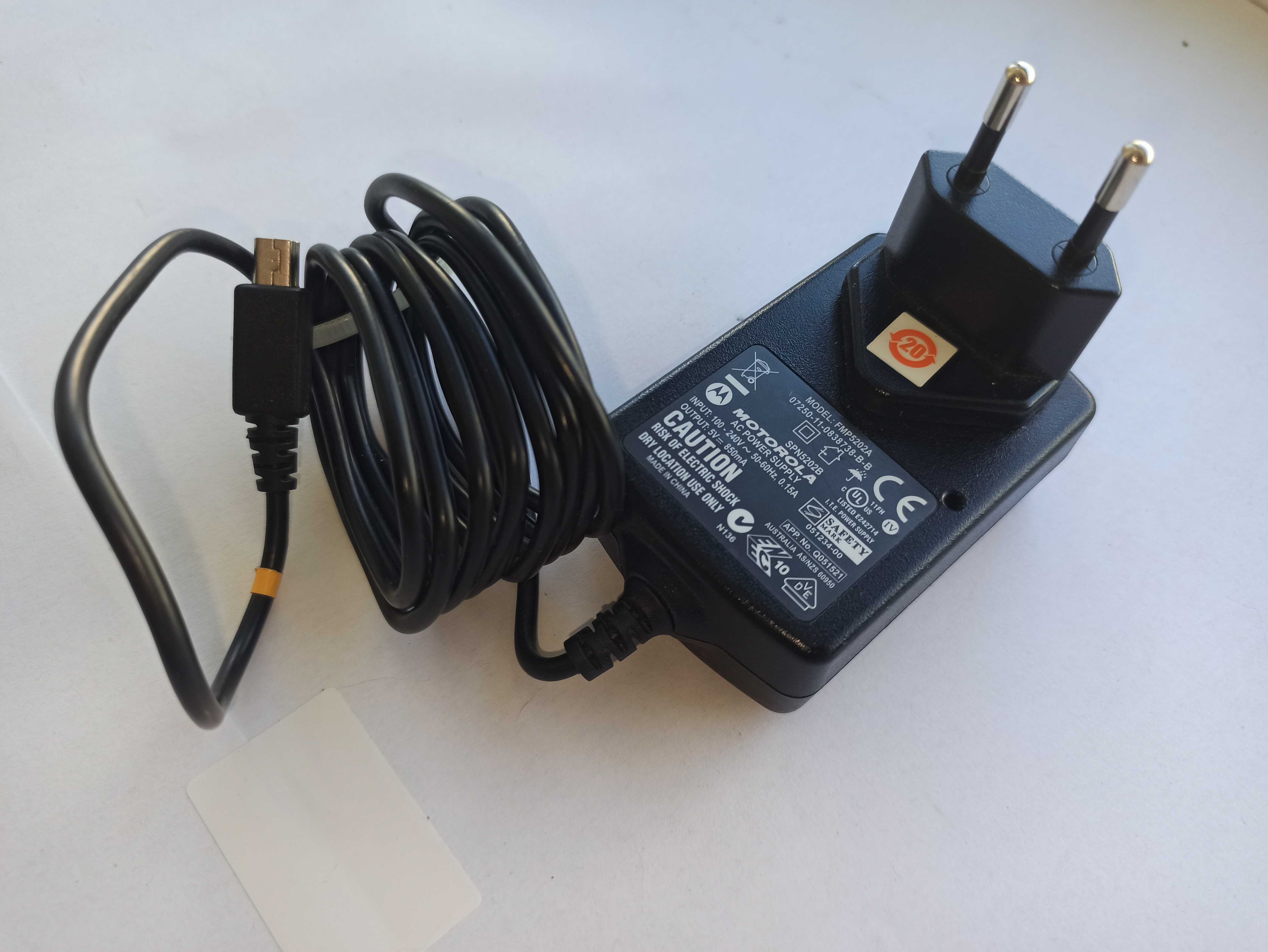 Зарядное устройство USB-B mini PowerSupply 5V 850mA Motorola FMP5202A