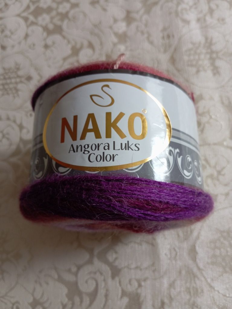Włóczka wełna Nako Angora Luks Color - 1 motek 150 g, kolor 81918