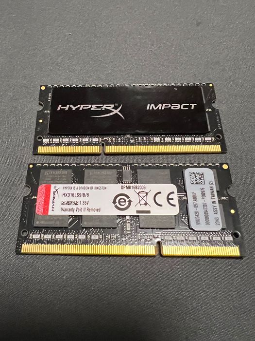 HyperX Impact, DDR3L, 16 GB, 1600 MHz, HX316LS9IB/8 16Gb 2szt. x 8GB