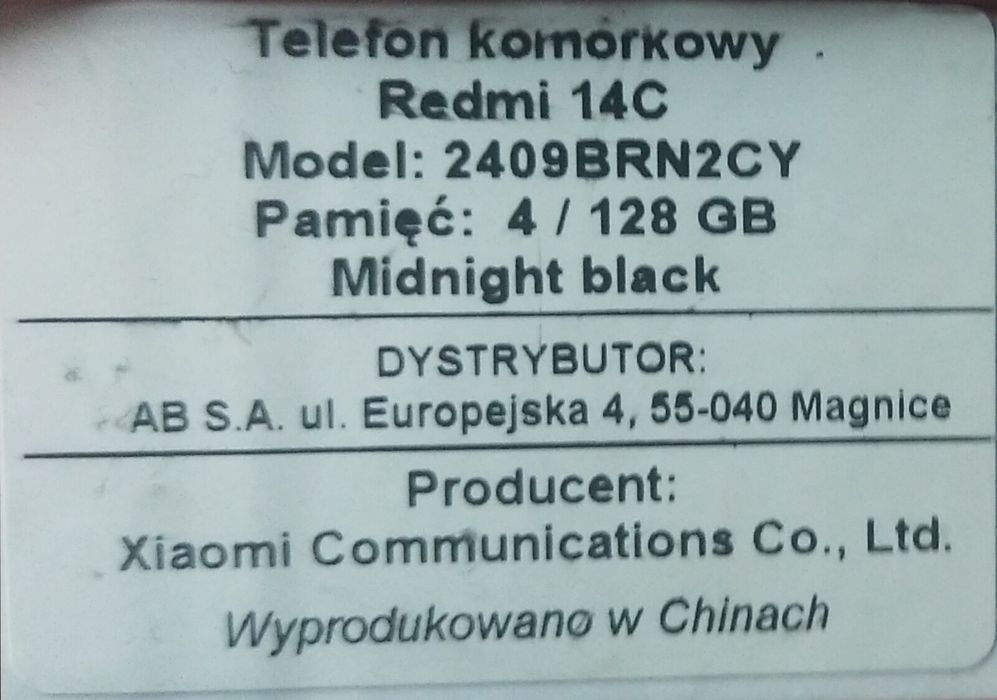 Xiaomi redmi 14c