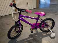 Bicicleta de menina 16'' dos 4 aos 7 anos