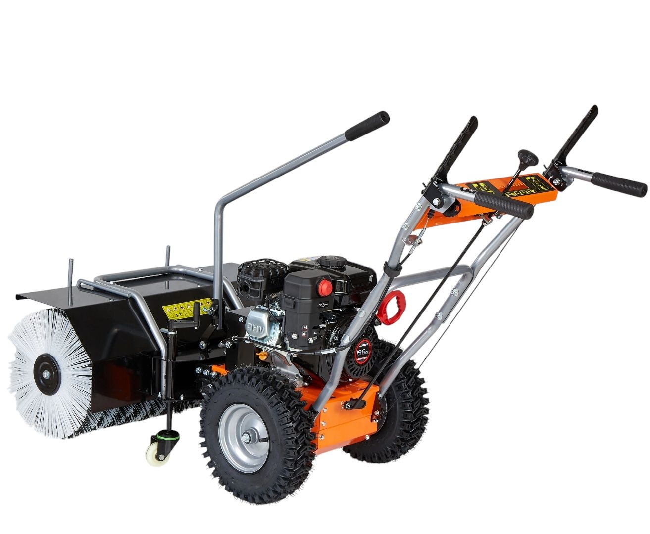 Zamiatarka spalinowa 80cm 4w1 pług odśnieżarka pojemnik