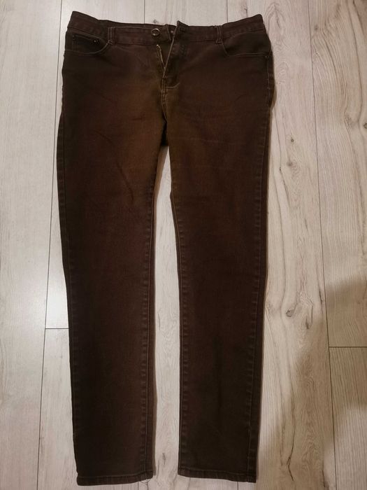 Spodnie brąz XL/XXL 44 jeansowe