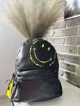 Duży czarny plecak Desigual laptop komputer Smiley NOWY komplet metek