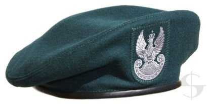 Beret Wojska Polskiego wojskowy zielony rozm 55 haftowany orzel