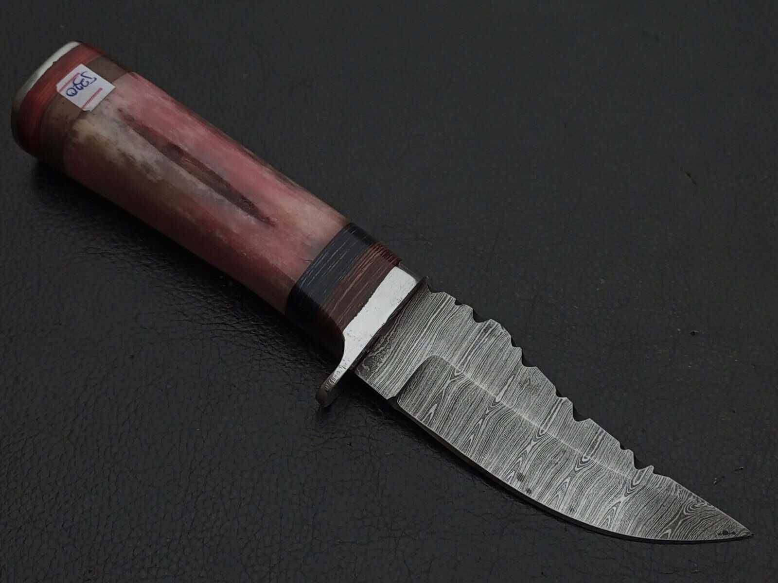 DAMAST nóż myśliwski BOWIE stal damasceńska 21cm. FINKA bushcraft