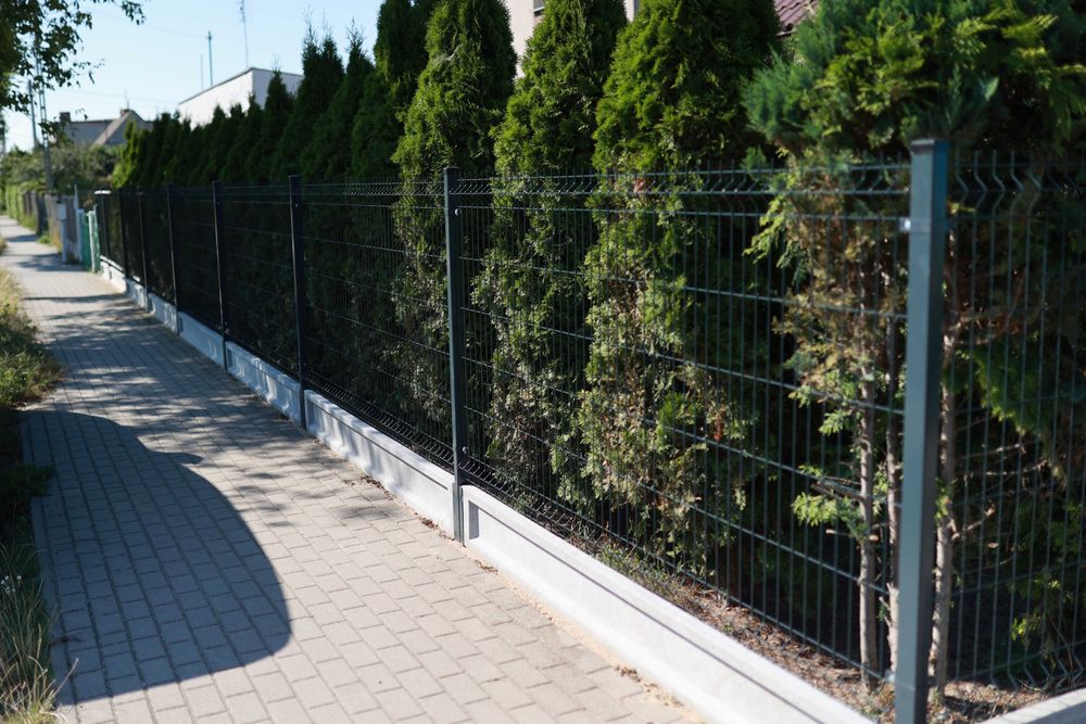 Kompletne ogrodzenie panelowe 3D 123cm z podmurówką PROMOCJA