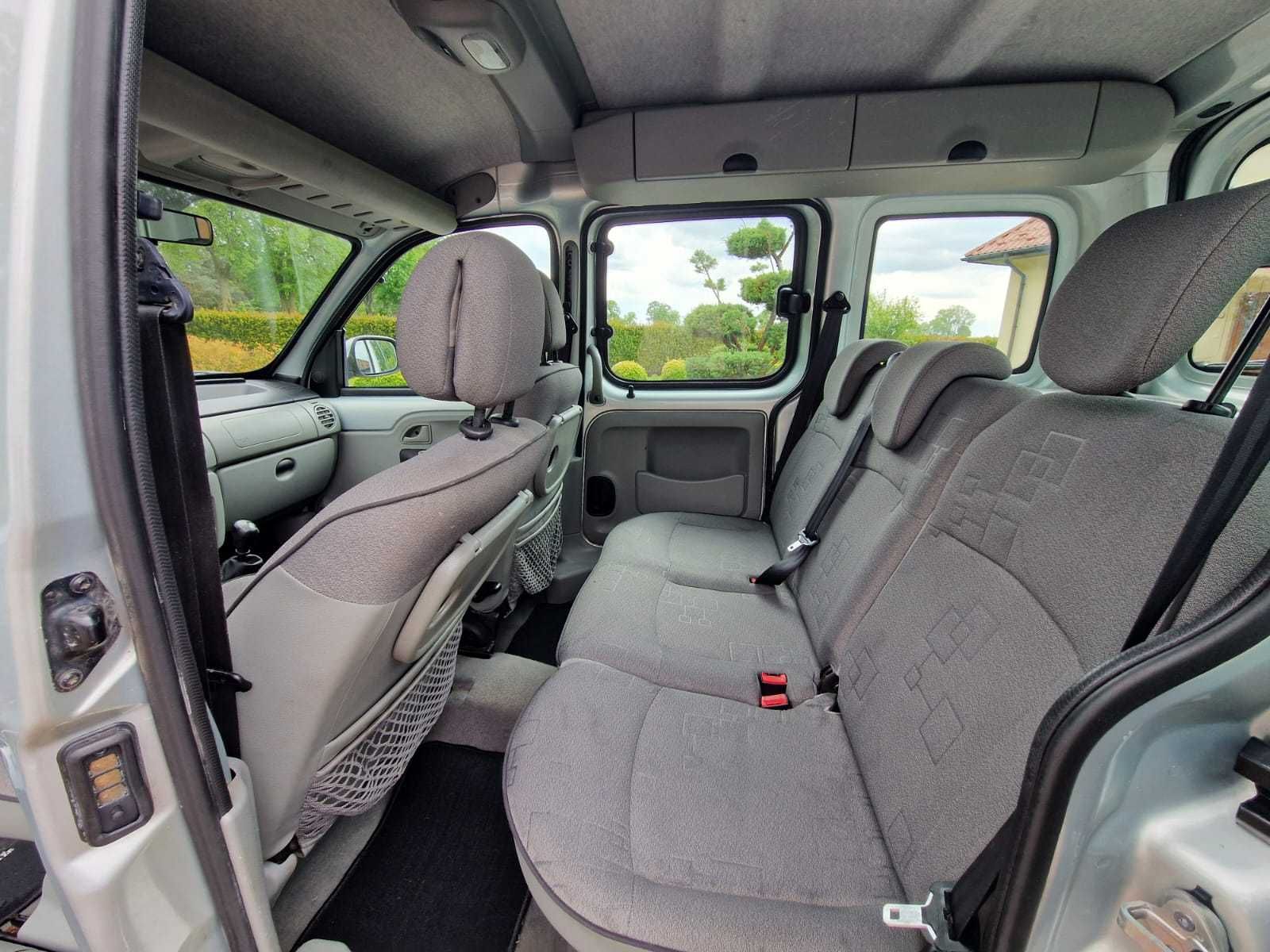 Renault Kangoo 5 osób klima 2x drzwi przesuwne