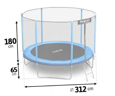 TRAMPOLINA OGRODOWA 10ft 312cm z *siatką zewnętrzną*- *Promocja!*