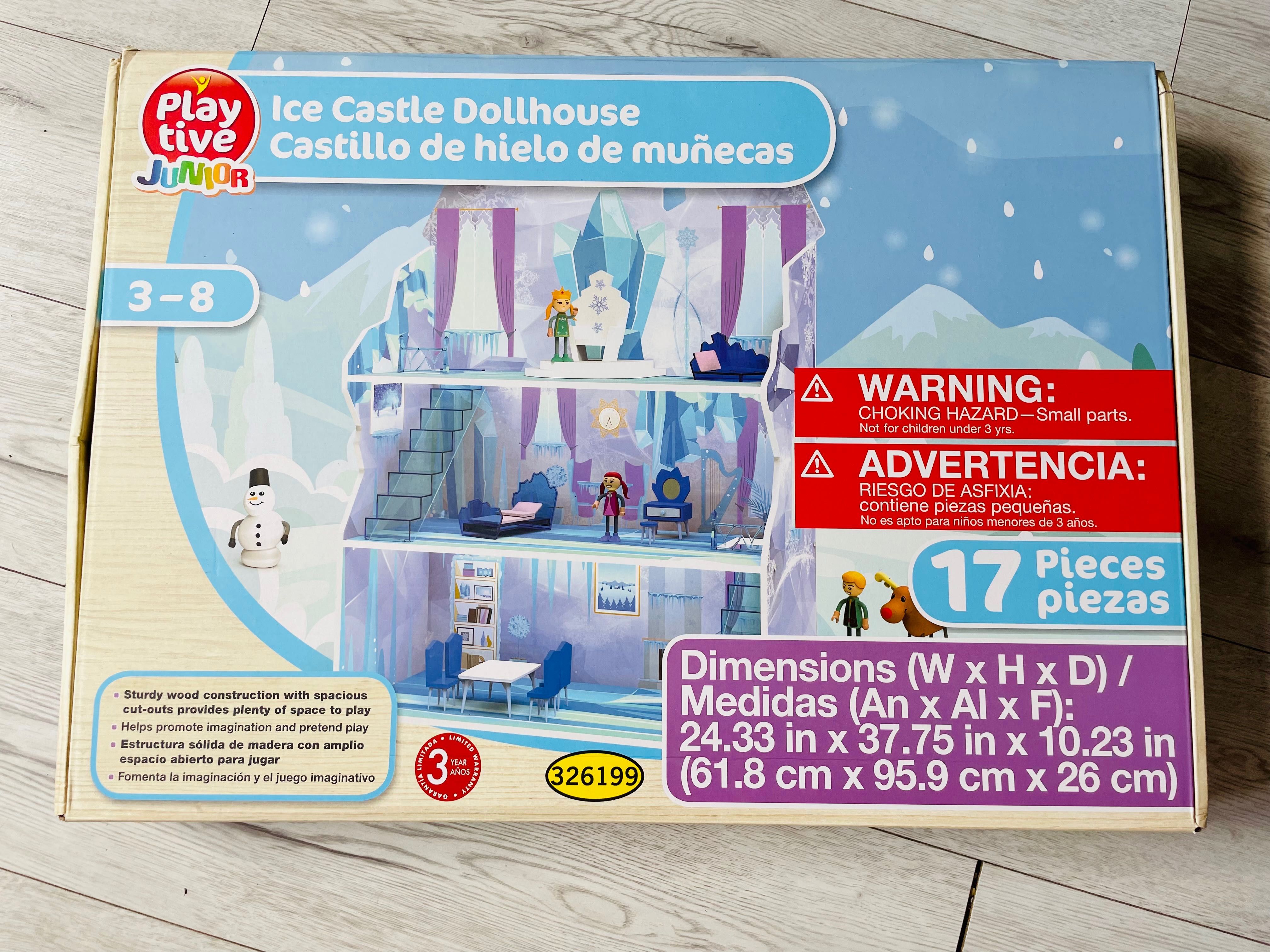 Ice Castle Dollhouse drewniany domek dla lalek lodowy zamek NOWY