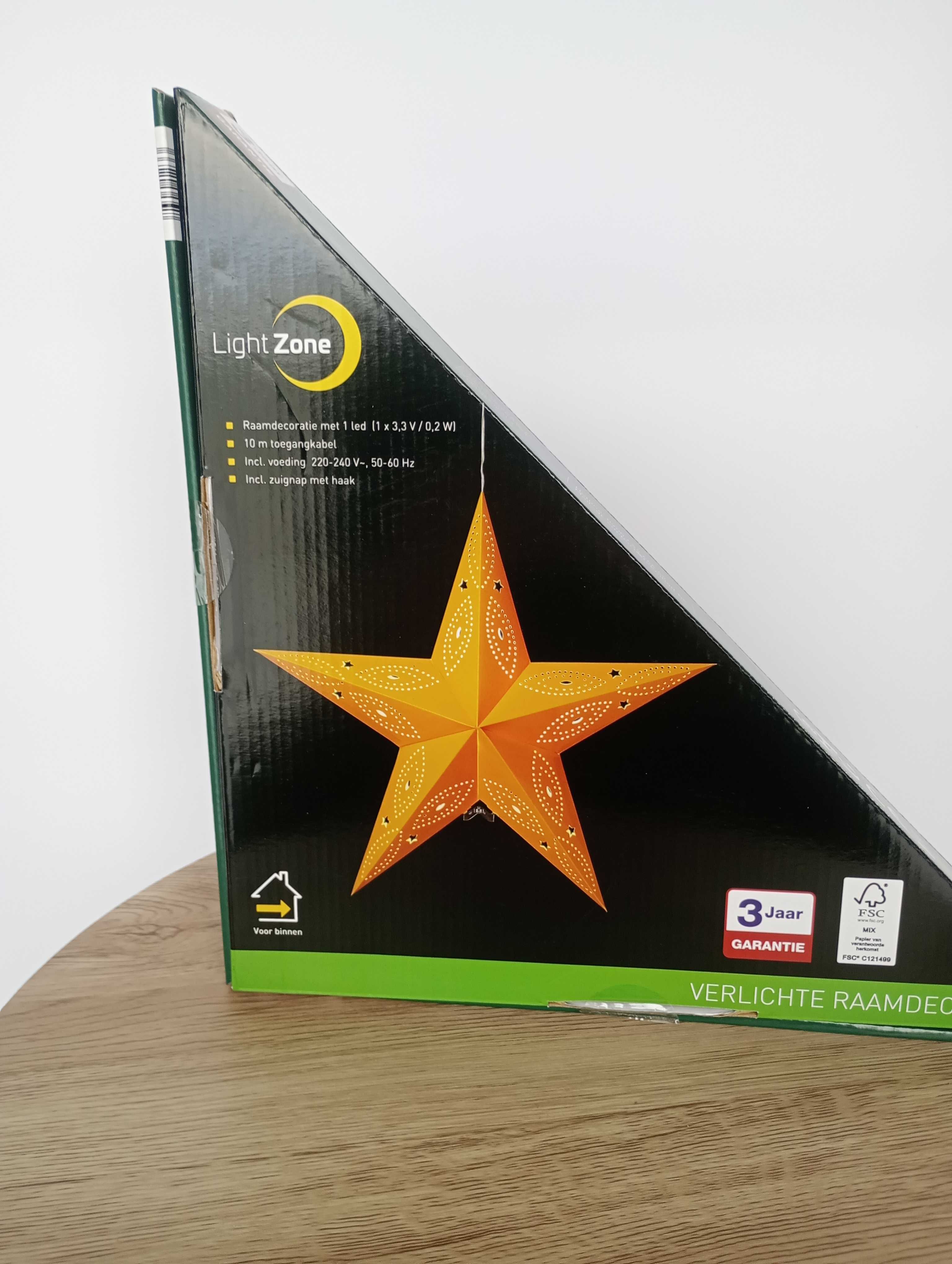 Gwiazda 3d papierowa składana led