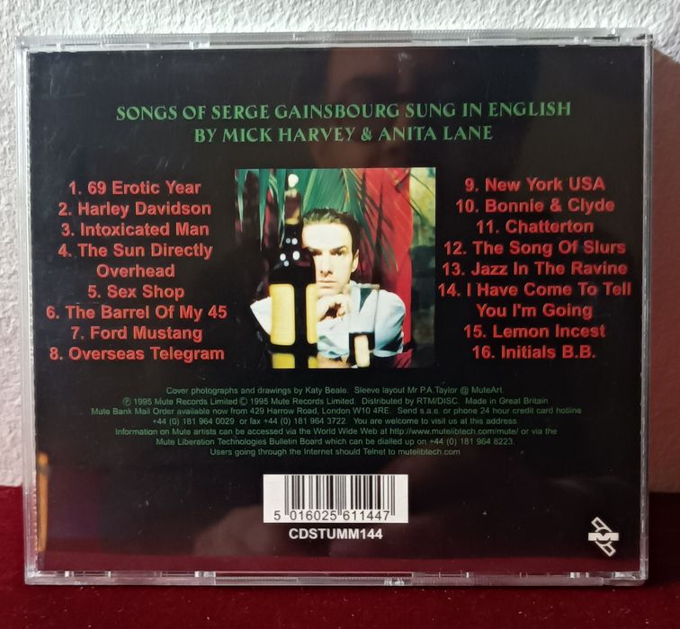 Mick Harvey "Intoxicated Man" (Autografado) RARO