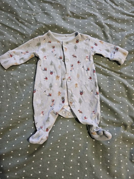 Next baby Śpioszek / pajacyk niemowlęcy świąteczny 56