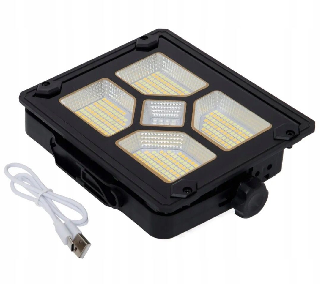 Lampa LED SMD Reflektor Solarna POWERBANK USB-C Akumulatorowa Halogen