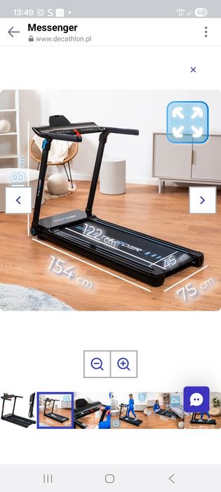 Bieżnia elektryczna do biegania Thunder ULTRA-BLACK 17 km/h
Bieżnia el