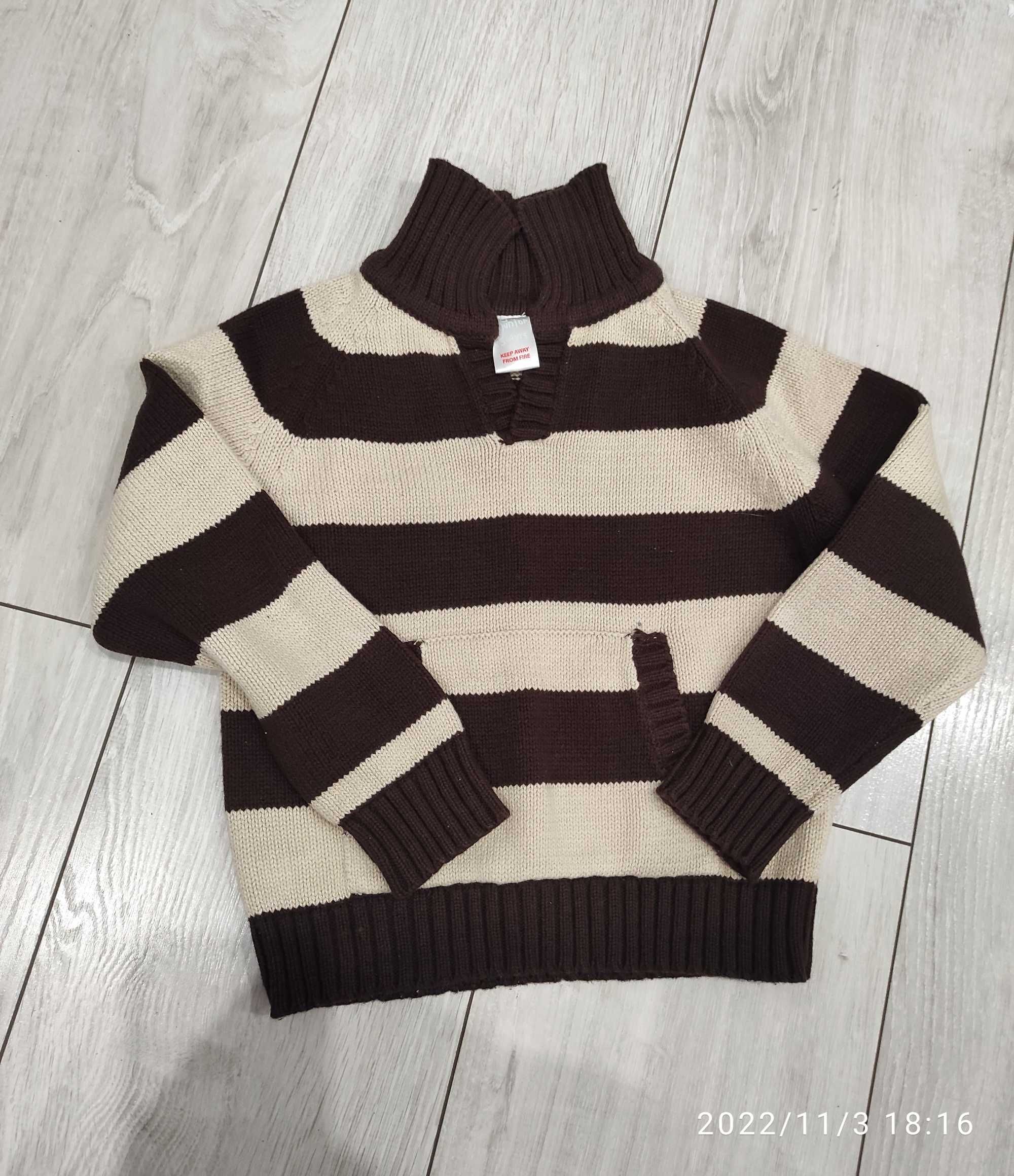 Sweterek elegancki w paski 3 4 latka