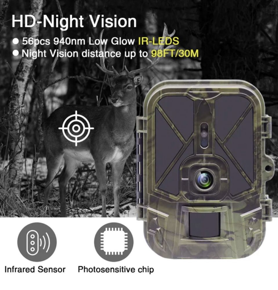 Фотоловушка Hc940a фото і відео в 4K (50Mp) нічна зйомка і датч. руху