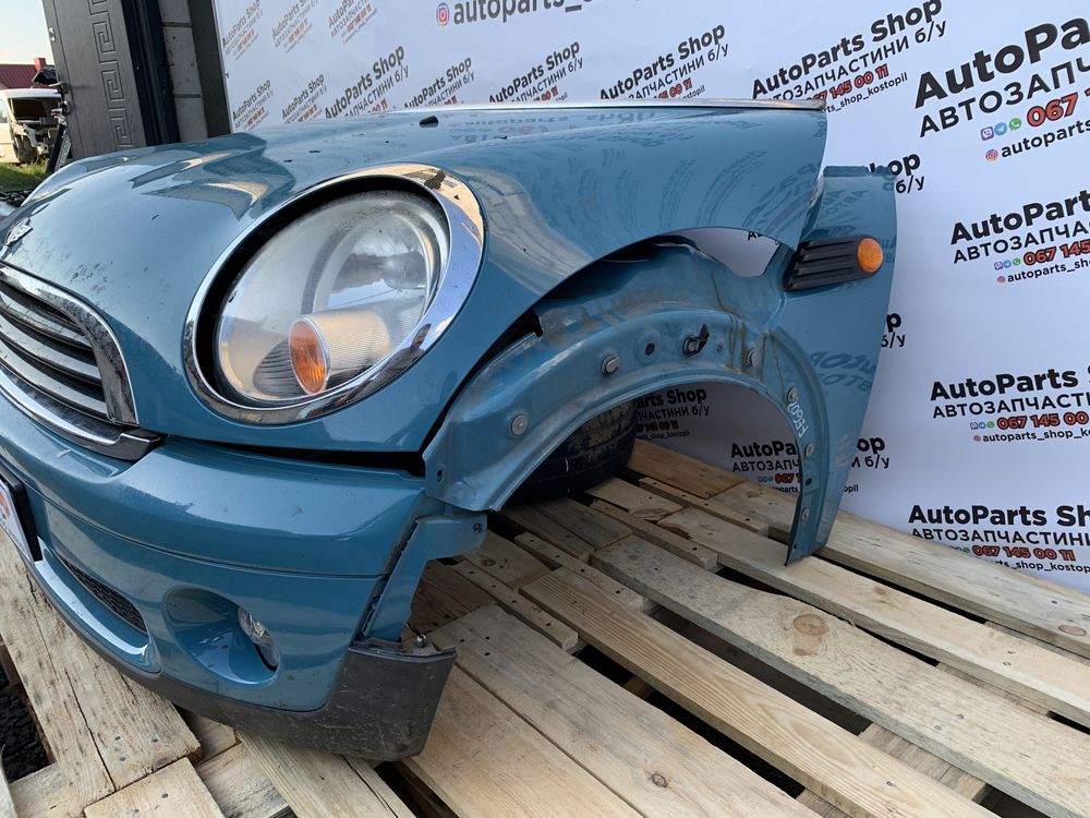 Mini One 1 Hatch cooper морда комплектна капот бампер фари Міні Мини