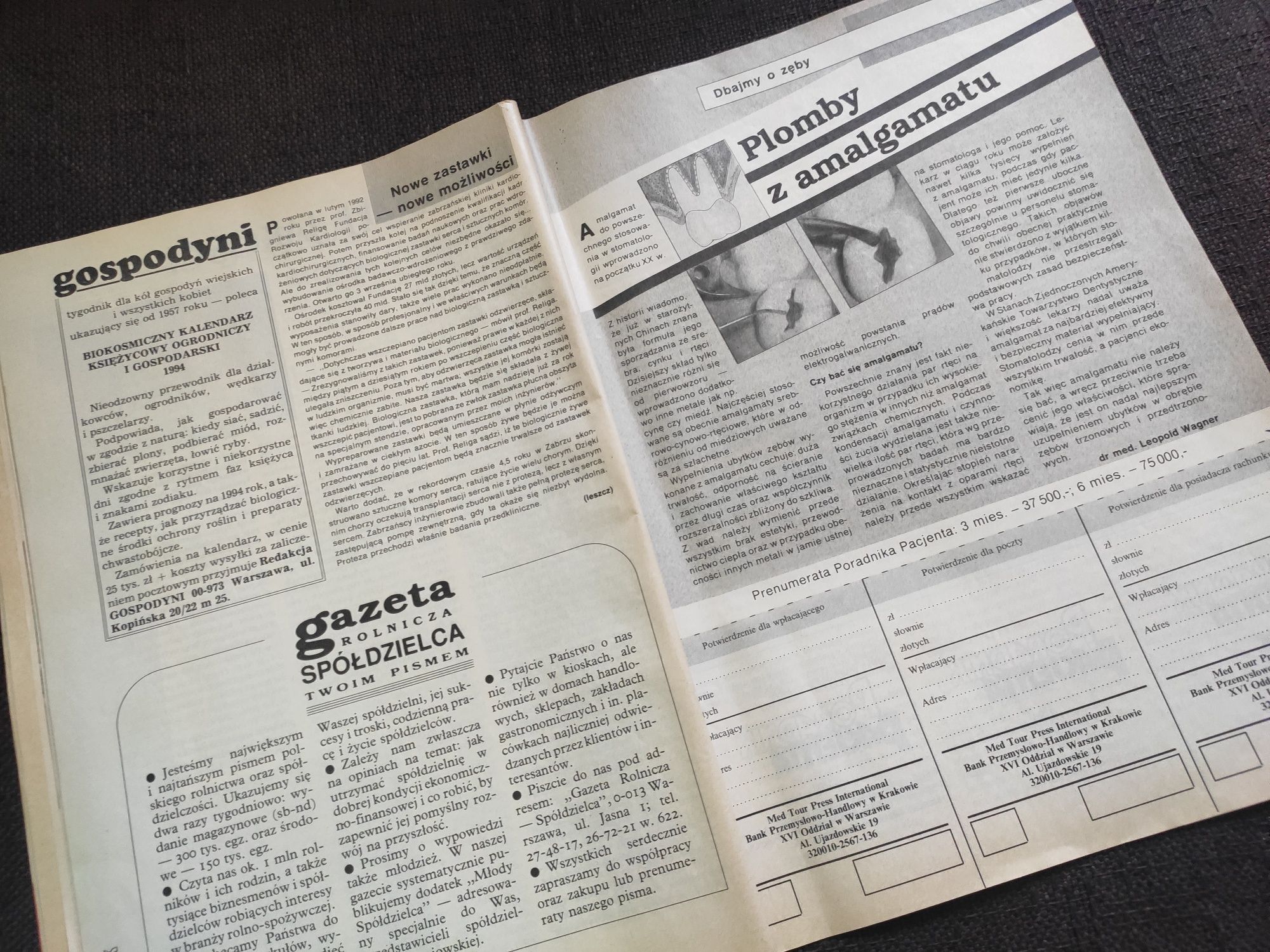 "Poradnik Pacjenta" z stycznia 1994 r. Dla kolekcjonerów