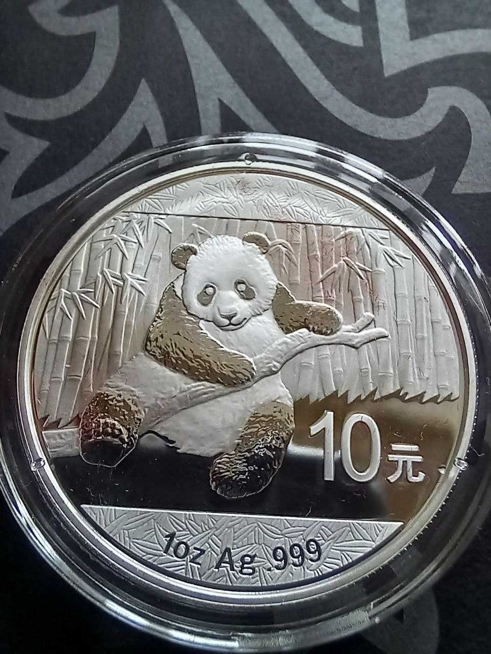 10 юаней Панда серебро унция