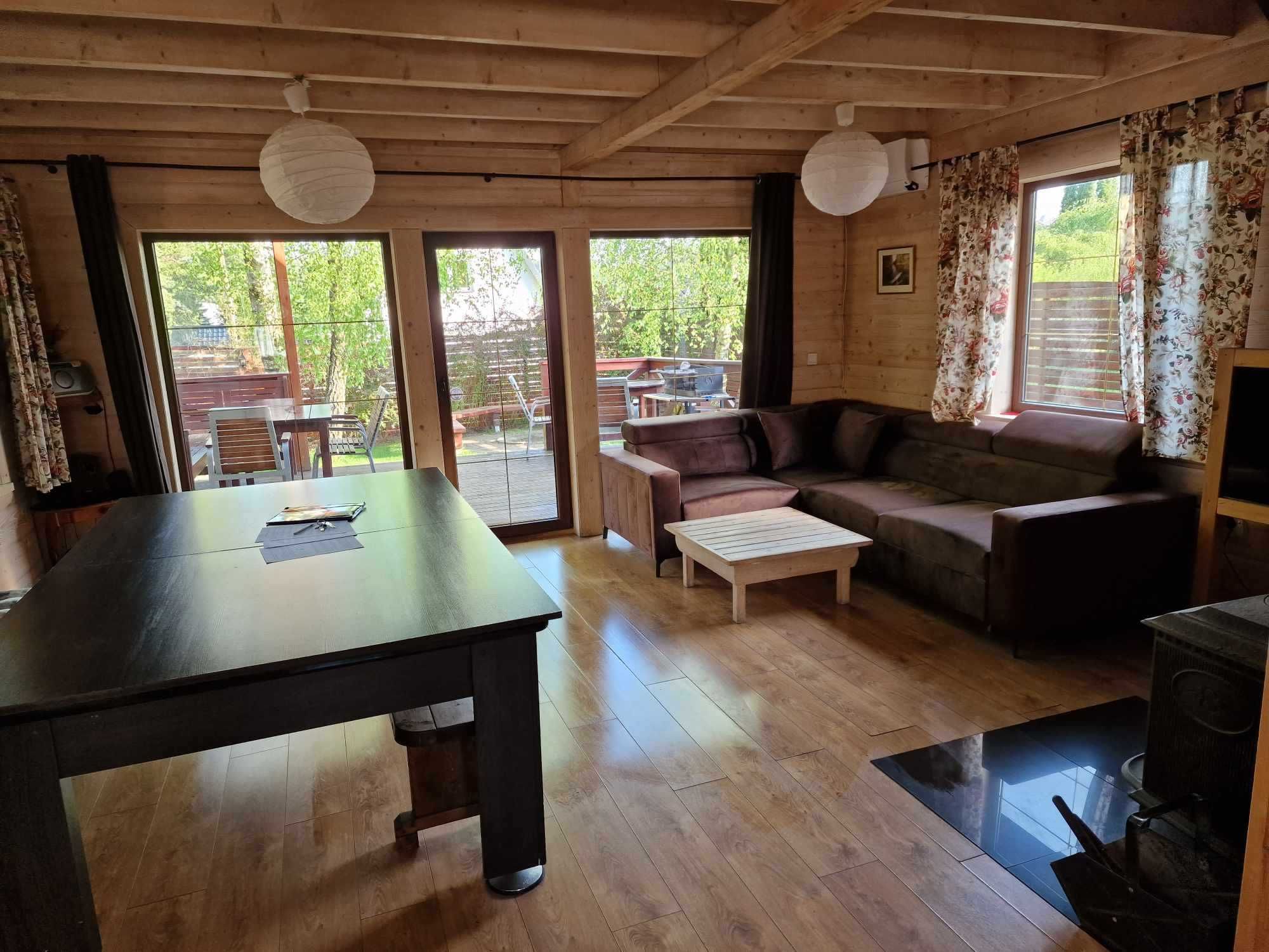 Domek na wynajem Kaszuby Wieżyca blisko jeziora i lasu Sauna Balia